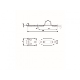 Накладка дверная 105 мм цинк STARFIX