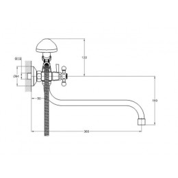 Смеситель для ванны вентильный (тип I), серия 480 ECONOCE