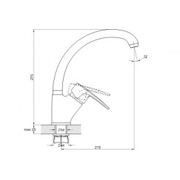 Смеситель для кухни D40-A, серия 560 ECONOCE