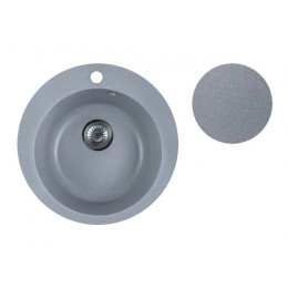 Мойка кухонная из искусственного камня POINT серебро 495х495 мм, AV Engineering