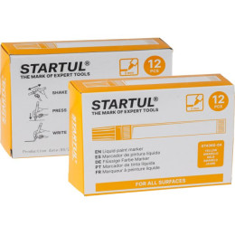 Маркер промышл. перманентный на основе жидк. краски желтый STARTUL PROFI (ST4360-04)