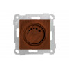 Выключатель поворотный (диммер) (скрытый, без рамки, винт. зажим, 600Вт) орех, RITA, MUTLUSAN