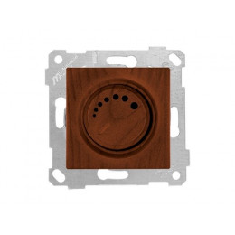 Выключатель поворотный (диммер) (скрытый, без рамки, винт. зажим, 600Вт) орех, RITA, MUTLUSAN