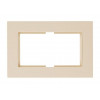 Рамка для 2-ой розетки кремовая, RITA, MUTLUSAN