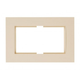 Рамка для 2-ой розетки кремовая, RITA, MUTLUSAN