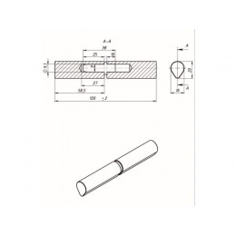 Петля гаражная каплевидная 16х120 б/п STARFIX