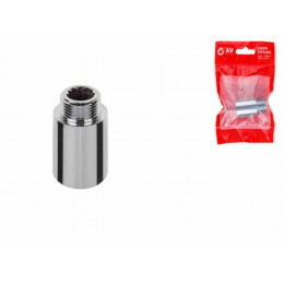 Удлинитель 1/2" вн.-нар. х 25 мм усиленный ХРОМ, AV Engineering (инд. упак.)