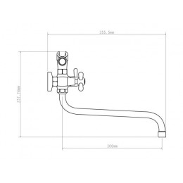 Смеситель для ванны вентильный (тип I), серия 340, ECONOCE