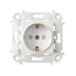 Розетка 1-ая (скрытая, с/з, з/к) белая, Мастер, BYLECTRICA