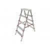 Лестница-стремянка алюм. двухсторонняя 110 см 5 ступ. 4,2кг PRO STARTUL (ST9941-05)