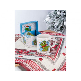 Кружка керамическая, в кор., 360 мл., CHRISTMAS DRAGON-2, PERFECTO LINEA