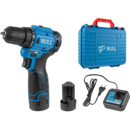 Аккум. дрель-шуруповерт BULL SR 1203 в чем. БЕСЩЕТ., 12 В, 37 Н*м, 2*2 А*ч акб, БЗП 10 мм