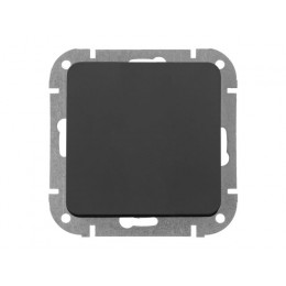 Выключатель 1 клав. проходной (cкрытый, 10А) карбон, Astrum, BYLECTRICA