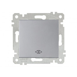Выключатель промежуточный многопозиционный (скрытый, без рамки, пруж. зажим) серебро, RITA, MUTLUSAN