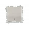 Выключатель проходной 1-клав. (скрытый, без рамки, винт. зажим) титан, DARIA, MUTLUSAN