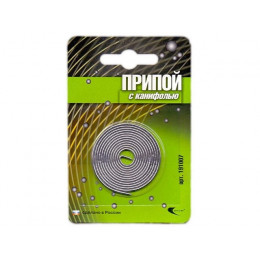 Припой ПОС 61 трубка, спираль ф1,5мм, с канифолью в блистере