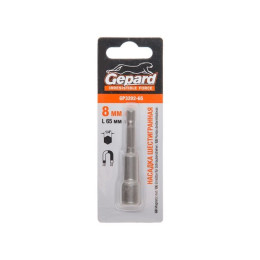 Насадка шестигранная магнитная  8х100мм GEPARD (GP3202-10)