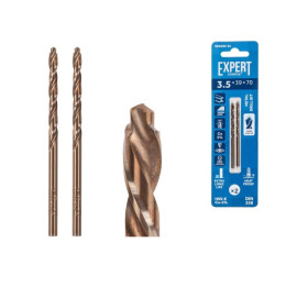 Сверло по металлу ц/х 3.5х39х70 мм HSS-Co, комплект из 2-х шт EXPERT STARTUL