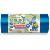 Мешки для мусора, 120 л, 10 шт, "Премиум", синие, РОМАШКА