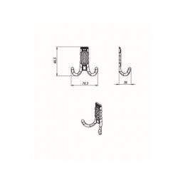 Крючок-вешалка №30 пол. серебро STARFIX