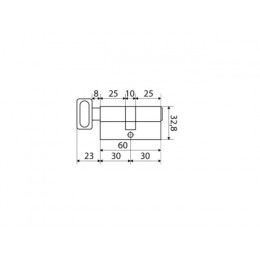 Евроцилиндр с вертушкой Стандарт MAX 60-5K SB
