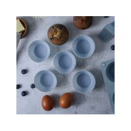Форма для выпечки, силиконовая, кекс (маффин), 6,5 х 4,2 x 3 см, 6 штук, BLUESTONE, PERFECTO LINEA
