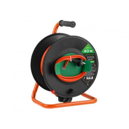 Удлинитель на катушке 40м (1 роз., 2,2кВт, б/з, ПВС 2х1,0) Юпитер