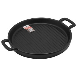 Тарелка-блюдо керамическая, 23.5х18.5х2.5 см, серия ASIAN, черная, PERFECTO LINEA