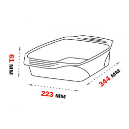 Форма из жаропрочного стекла, 2.7 л, с крышкой, прямоугольная, 344х223х61 мм, PERFECTO LINEA
