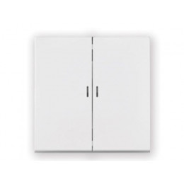 Выключатель 2 клав. (cкрытый, узел, 10А) со световой индикацией белый, Carre, BYLECTRICA