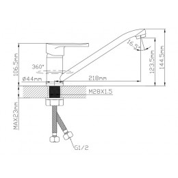 Смеситель для кухни D35, серия 680 ECONOCE