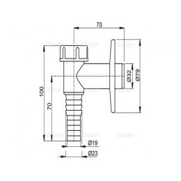 Сифон для стиральной машины наружный, обратный клапан Alcaplast