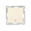Выключатель проходной 1-клав. (скрытый, без рамки, винт. зажим) кремовый, DARIA, MUTLUSAN