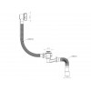 Сифон для ванны автомат, с гибкой трубой 1 1/2" - 40/50 мм, AV Engineering
