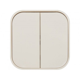 Выключатель 2 клав. (открытый, 10А) бежевый, Bailly, LEIDEN ELECTRIC