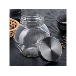 Банка для сыпучих продуктов стеклянная 1500 мл, серия Wella (Вэлла)  PERFECTO LINEA