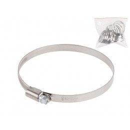 Хомут червячный 80-100 мм, нерж.сталь (W2) (25 шт в пакете) STARFIX