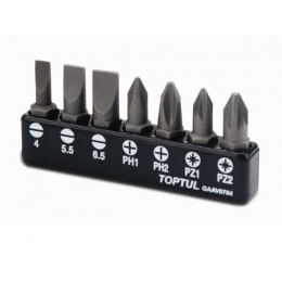 Набор бит "+", "-" 7шт. TOPTUL