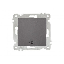 Выключатель промежуточный многопозиционный (скрытый, без рамки, пруж. зажим) дымчатый, RITA, MUTLUSA