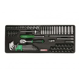 Набор-сет головок и ключей 72предм. 6гр. 434х176мм TOPTUL
