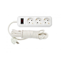 Удлинитель бытовой 3,5м (3 роз., 2.5кВт, с/з, ПВС 3х0,75) Bylectrica