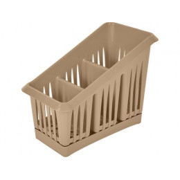 Сушилка для столовых приборов, 200х120х160 мм., шоколадный мокко, PLAST TEAM