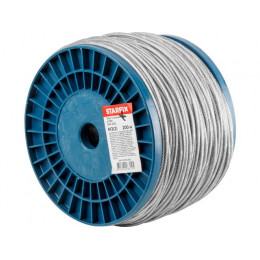 Трос стальной в ПВХ М3(2) DIN 3055 (бухта 200 м) STARFIX