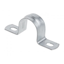 Скоба металлическая двухлапковая d 19-20 мм (10шт) Юпитер