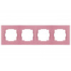 Рамка 4-ая горизонтальная розовая, RITA, MUTLUSAN