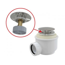 Сифон для душевого поддона CLICK/CLACK, металл, Alcaplast