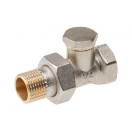 Кран вентильный прямой 1/2" вн.-нар. для радиатора, AV Engineering
