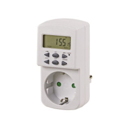 Таймер розеточный ТРЭ-Н-01-1мин/7дн-10on/off-8А (недельный) упак.-термоусад.пленка "Народный"
