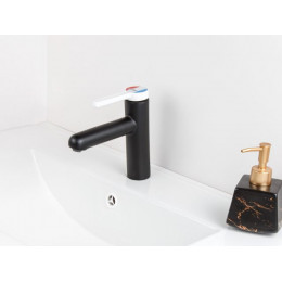 Смеситель для умывальника (Lt) D35, серия Rose черный + белый, a-five