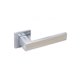 Ручка дверная АЛЛЮР АРТ "ЛАНА" SC/светло-серое дерево (869SSD) мат.хром/св-сер дерЗАЩИТ.ПЛЕНКА